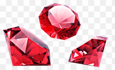 Jewel Jewelry Sparkling Crystal Red - Ruby Diamond Png Emoji