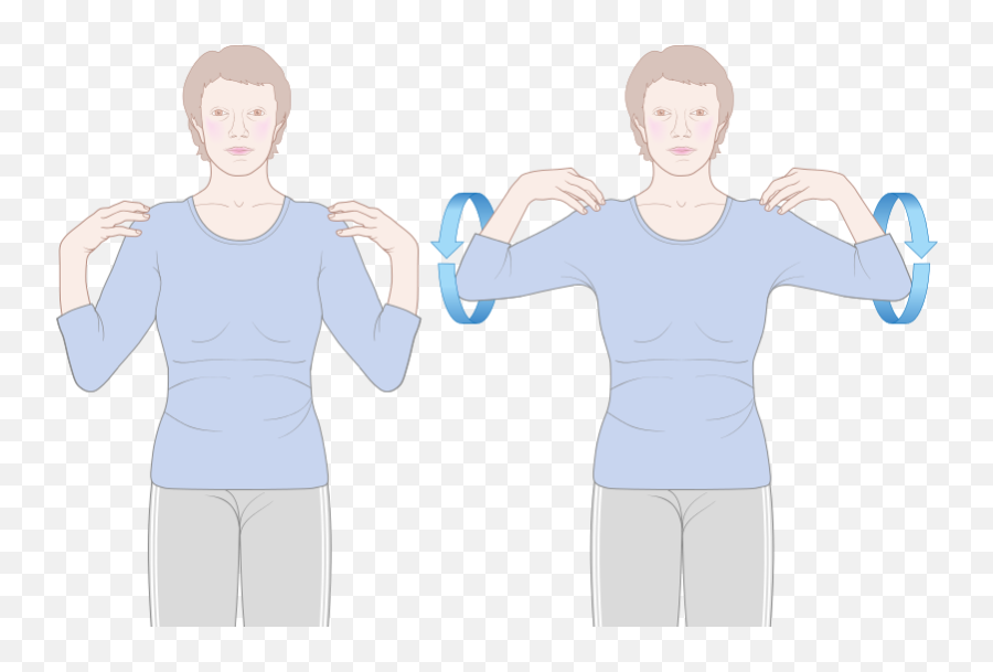 Shoulder Raises After Breast - Shoulder Rolls Hands On Shoulders Emoji,Is There A Breast Cancer Emoji