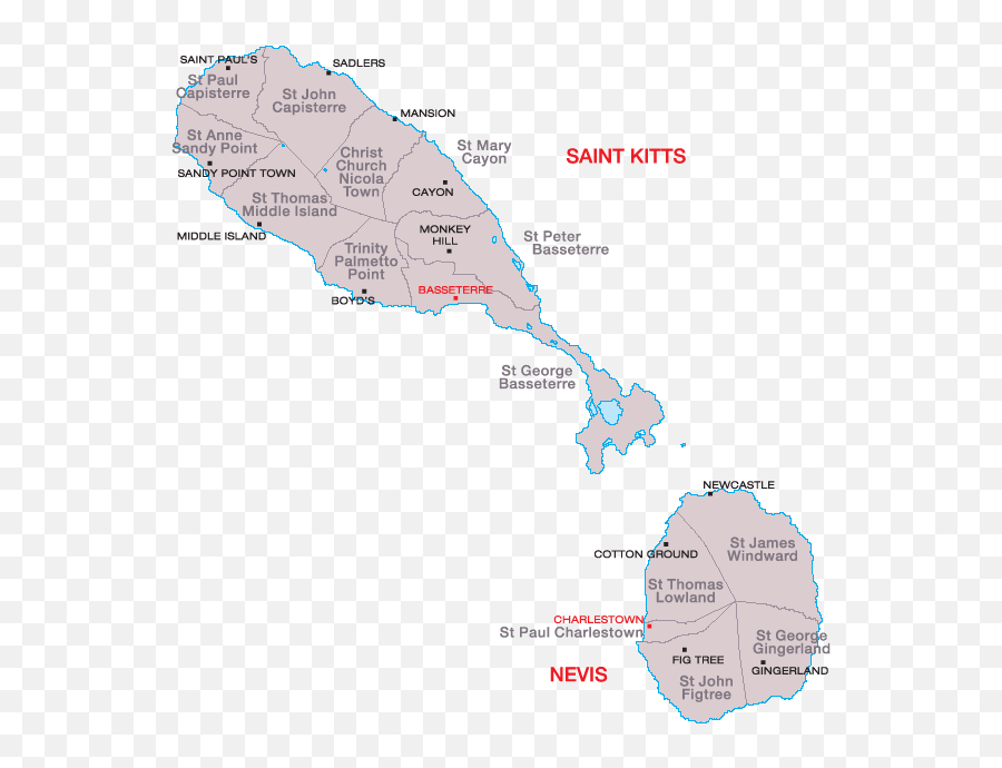 Atlas Of Saint Kitts And Nevis - Parishes Of Saint Kitts And Nevis Emoji,St Kitts Flag Emoji