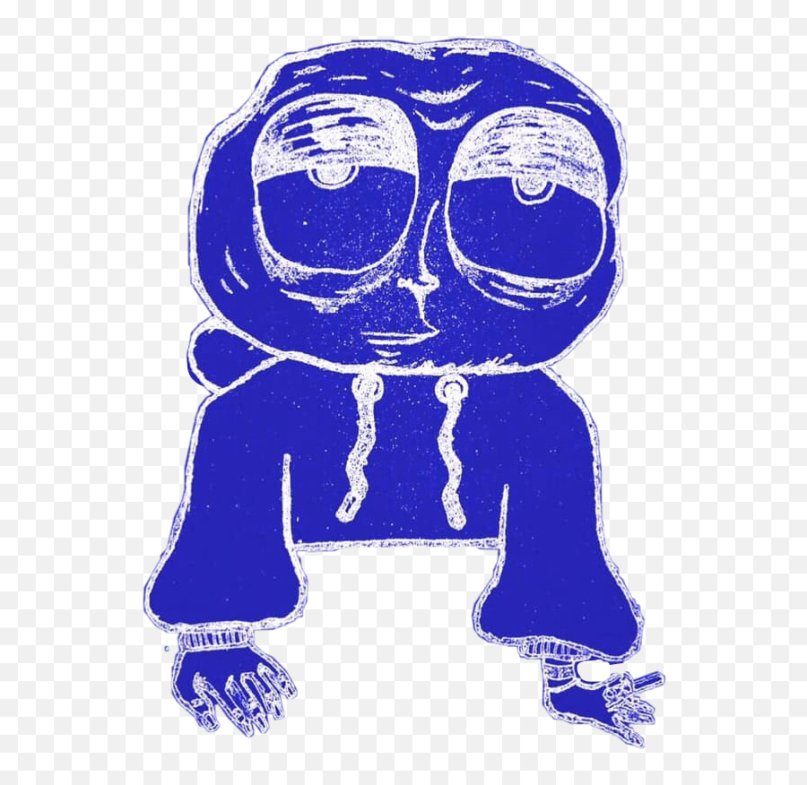 Moon Moonman Tumblr Person Art Blue - Clip Art Emoji,Moon Man Emoji