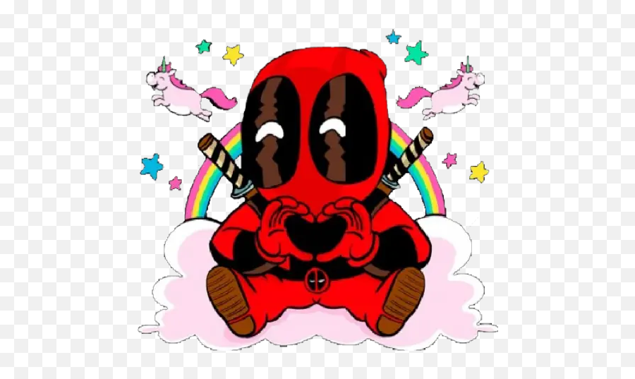 Deadpool Cute Stickers For Whatsapp - Figurinhas Deadpool Whatsapp Emoji,Deadpool Emoji