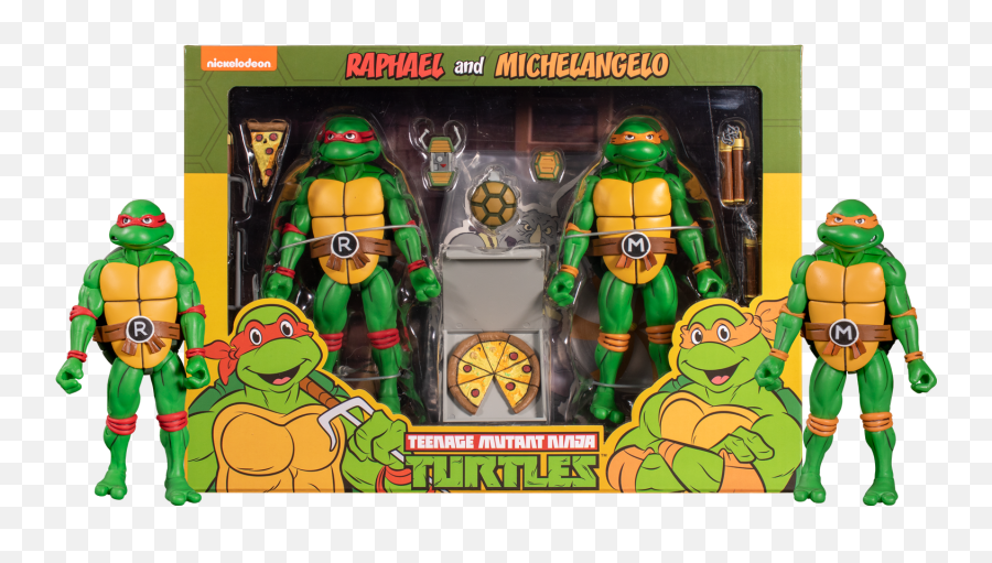 Teenage Mutant Ninja Turtles 1987 - Bebop U0026 Rocksteady Cartoon Collection 7u201d Scale Action Figure Neca Teenage Mutant Ninja Turtles Michelangelo Raphael 2 Pack Emoji,Ninja Turtles Emoji