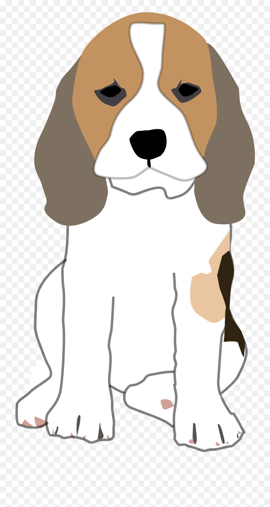 Cute Beagle Puppy Clipart - Sitting Beagle Dog Clipart Emoji,Beagle Emoji