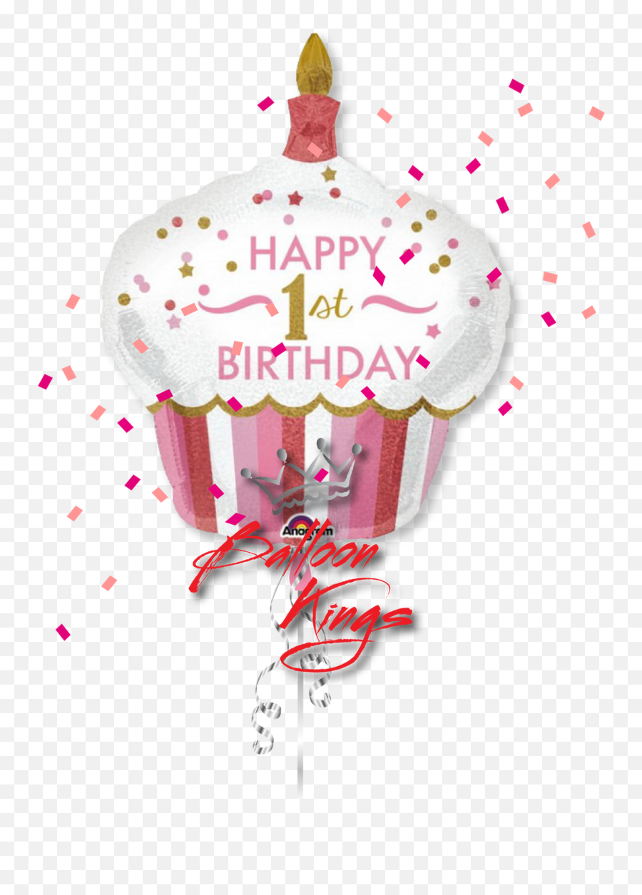 1st Birthday Cupcake Girl - 1st Birthday Girl Png Emoji,Girl Emoji Party
