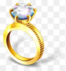 Ring Gold Diamond Crystal Gems Stone Jewel Jewelry Pret - Ring Emoji,Diamond Ring Emoji