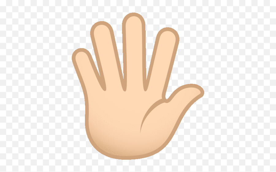Raised Hand Joypixels Gif - Raisedhand Joypixels Numberfive Sign Language Emoji,Raised Hand Emoji