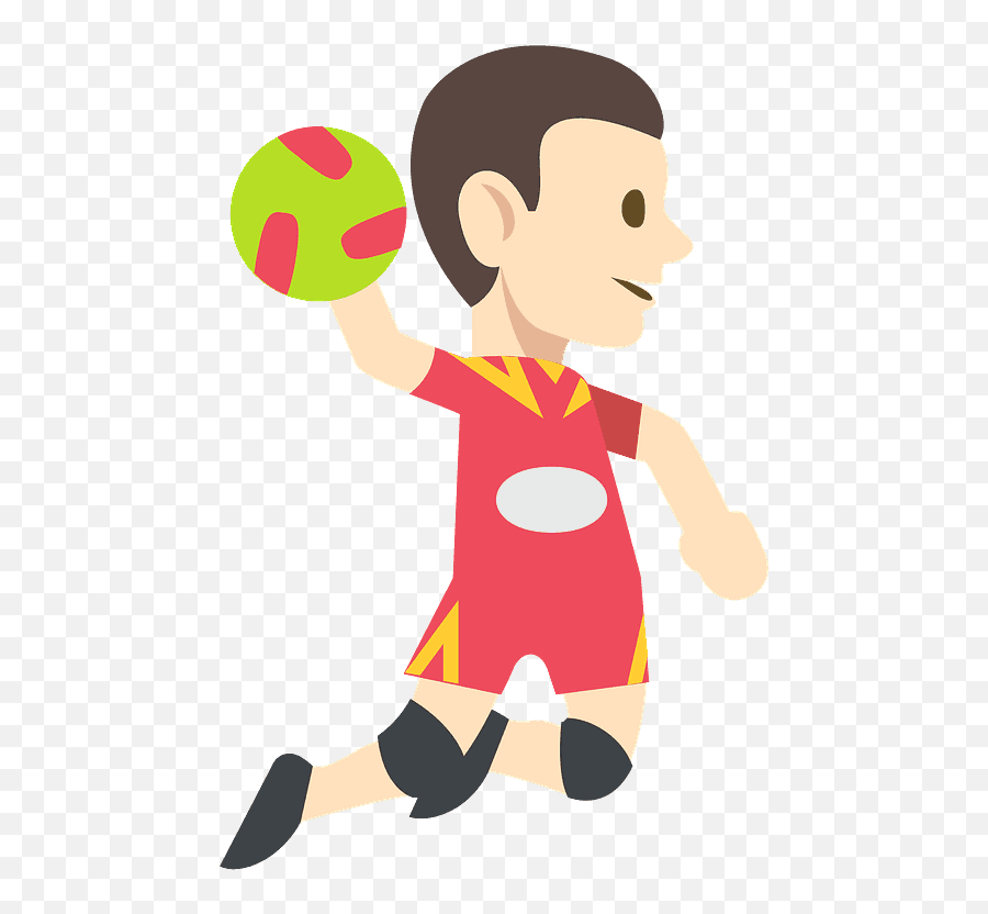 Person Playing Handball Emoji Clipart Free Download - Balonmano Dibujos,Arms Up Emoji