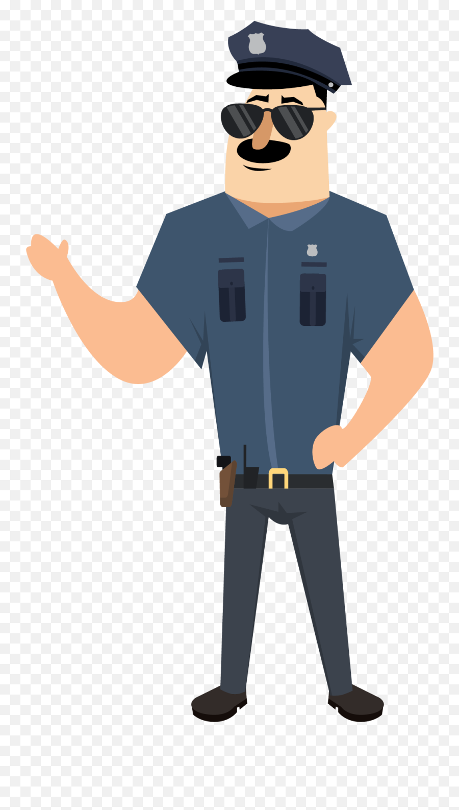 Cartoon Illustration Cop Transprent Png Free Download - Cartoon Police Officer Png Emoji,Cop Emoji