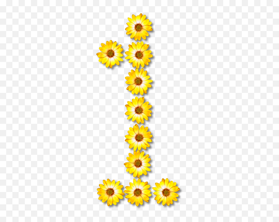 Sunflower Number - Flower Numbers Png Emoji,Sunflower Emoji Png