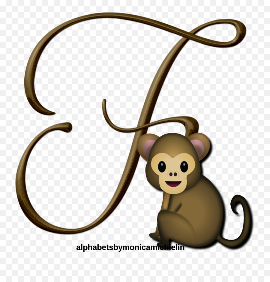 Brown Monkey Emoticon Emoji Alphabet Png,Monkey Emoticon