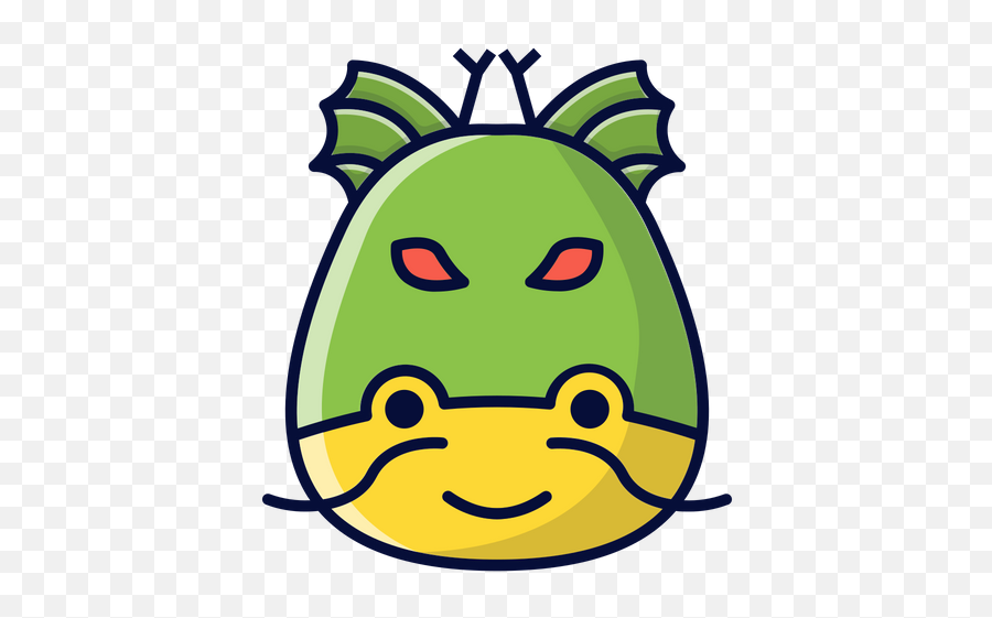 Dragon Icon Of Colored Outline Style - Dragon Cartoon Icon Png Emoji,Dragon Emoticon