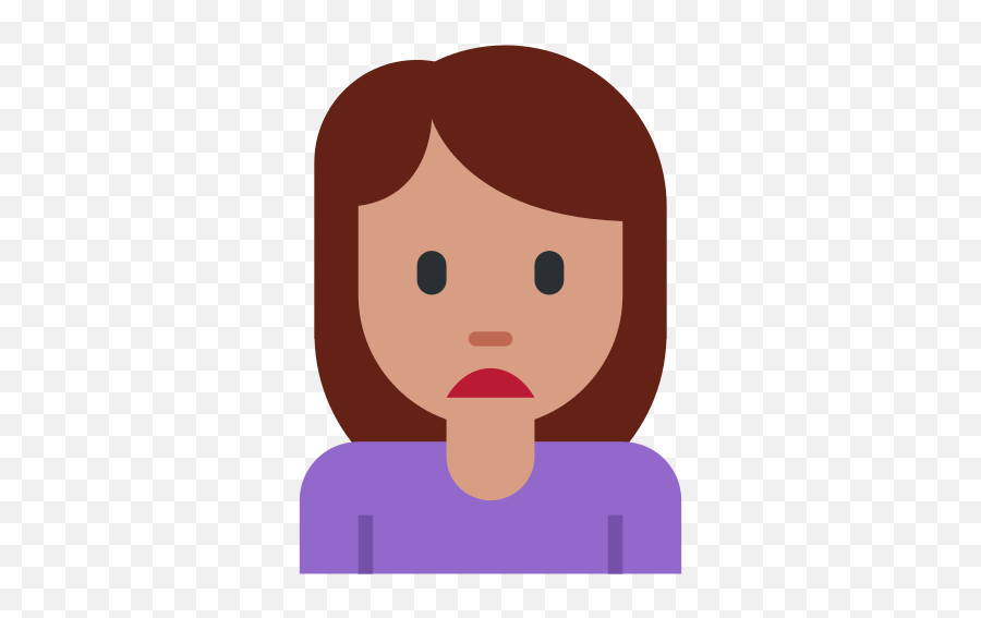 Twemoji 1f64d - Person Frowning Cartoon,Eyelash Emoji