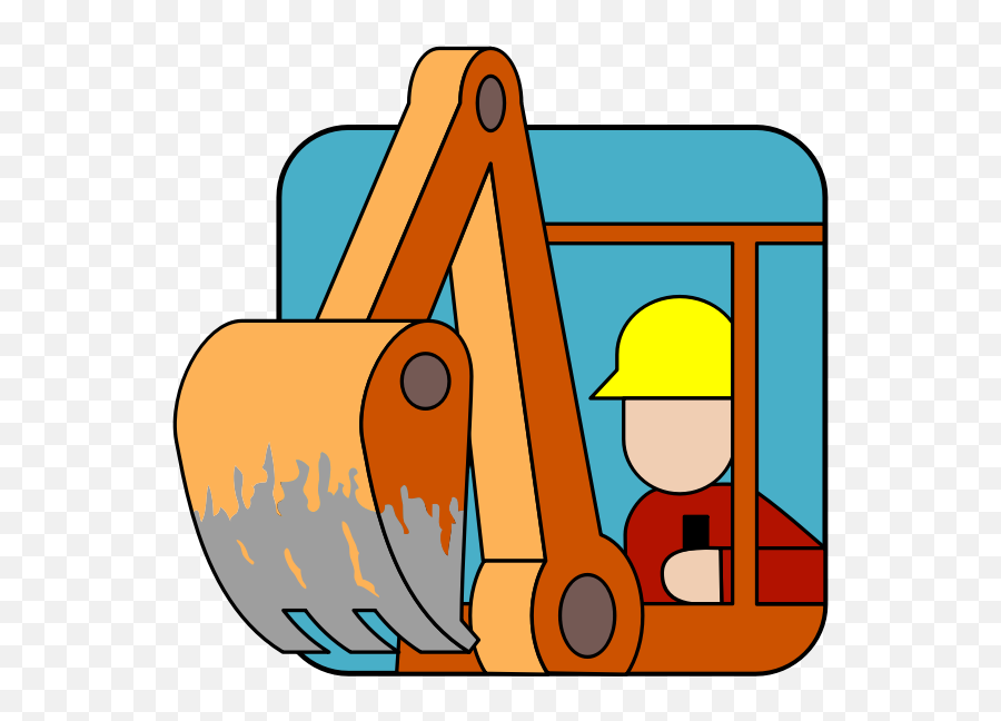 Backhoe Operator - Excavator Clipart Digger Png Emoji,Computer Emoticons