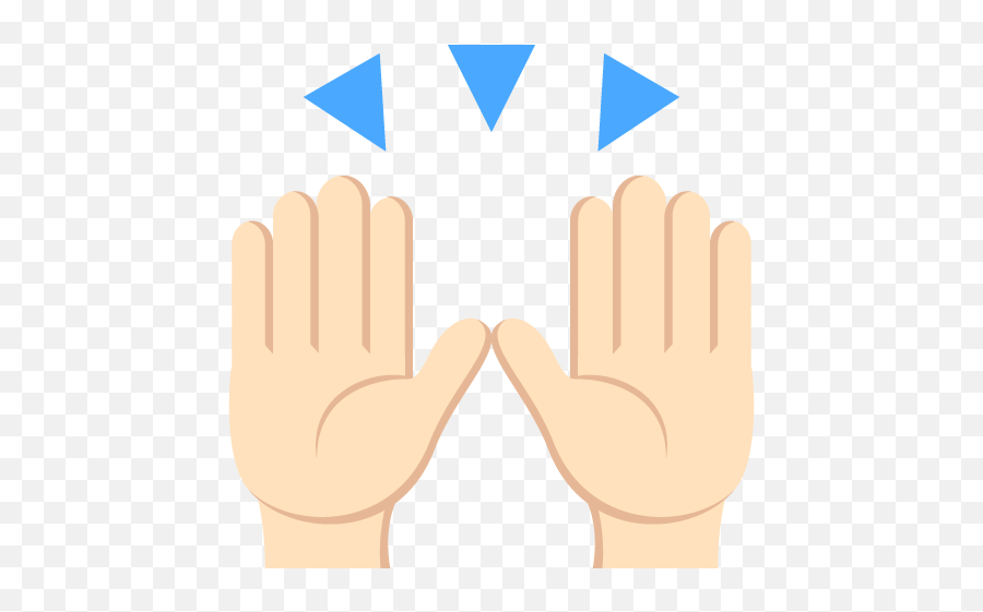 Celebration Light Skin Tone Emoji - Two Raise Hands Emoji Png,Emoji With Hands Out