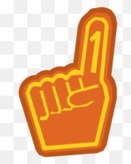 List Of Emoticons - Orange Foam Finger Png Emoji,Chair Emoji