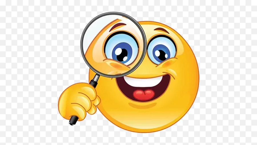 Emoticon Whatsapp Stickers - Smiley With Magnifying Glass Emoji,Animated Emoticons For Whatsapp