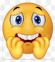 Far Too Serious - Scared Face Emoticon Emoji,Huff Emoji