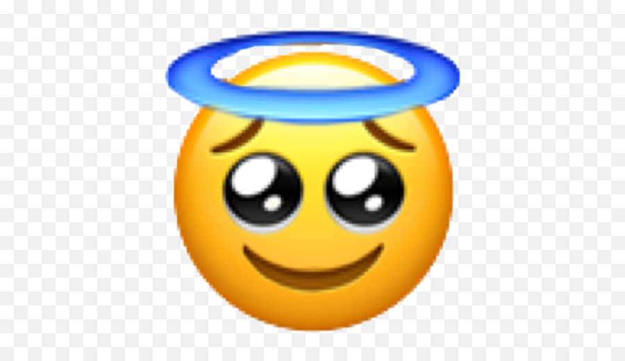 Emojie Smile Angel Emoji Freetoedit - Iphone Depressed Sad Emoji,Angel Emoji Transparent