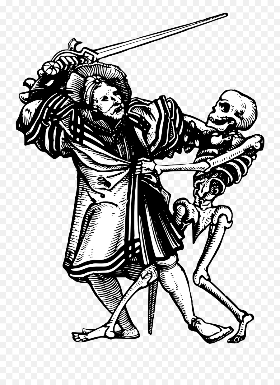 Skeleton Man Sword Fighting Fight - Man Fighting Death Emoji,Two Swords Emoji