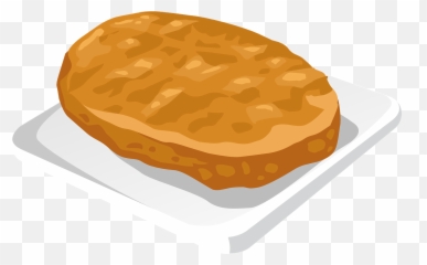 Toast Bread Peanut Butter Spread Snack - Chicken Patty Clip Art Emoji