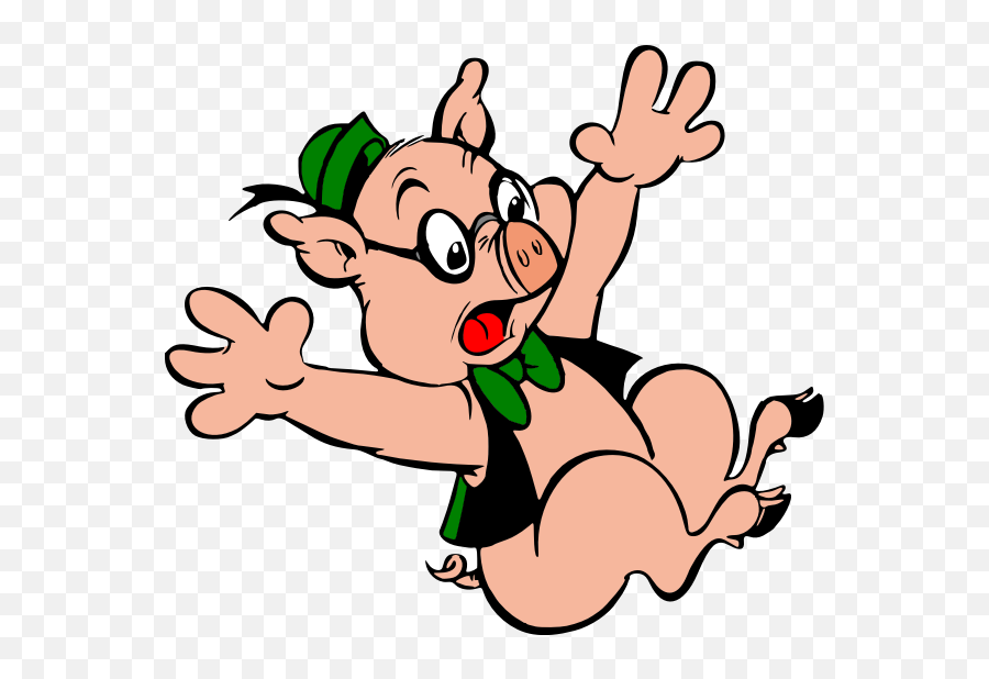 Falling Pig Image - Falling Cartoon Pig Png Emoji,Air Horn Emoji