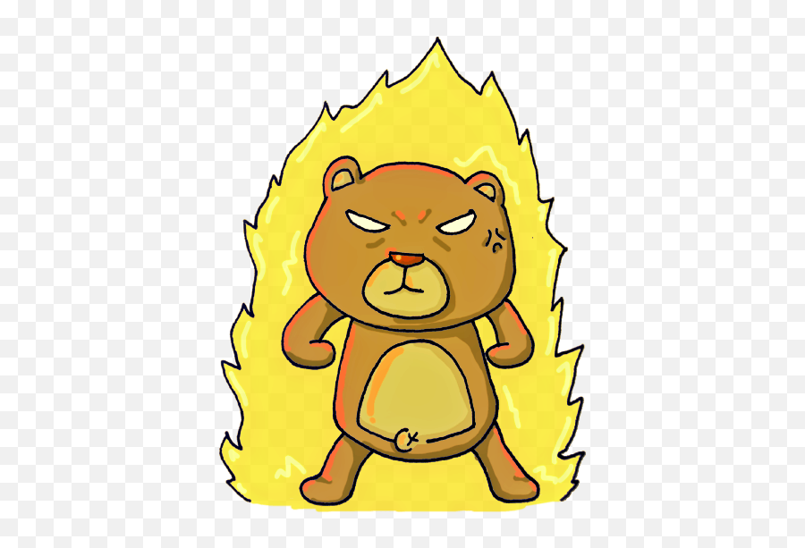 Bear Fire Mad - Cartoon Emoji,Bear Fire Emoji
