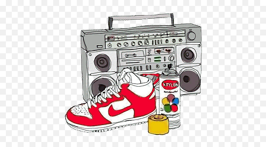 80s Retro Boombox Stereo Sneaker - Retro Hiphop Png Emoji,Stereo Emoji