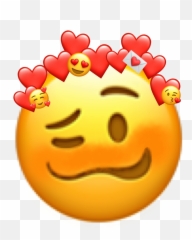 Emoji Lovesick Sticker - Emoji Crowns Png Red,Popcorn Emoji