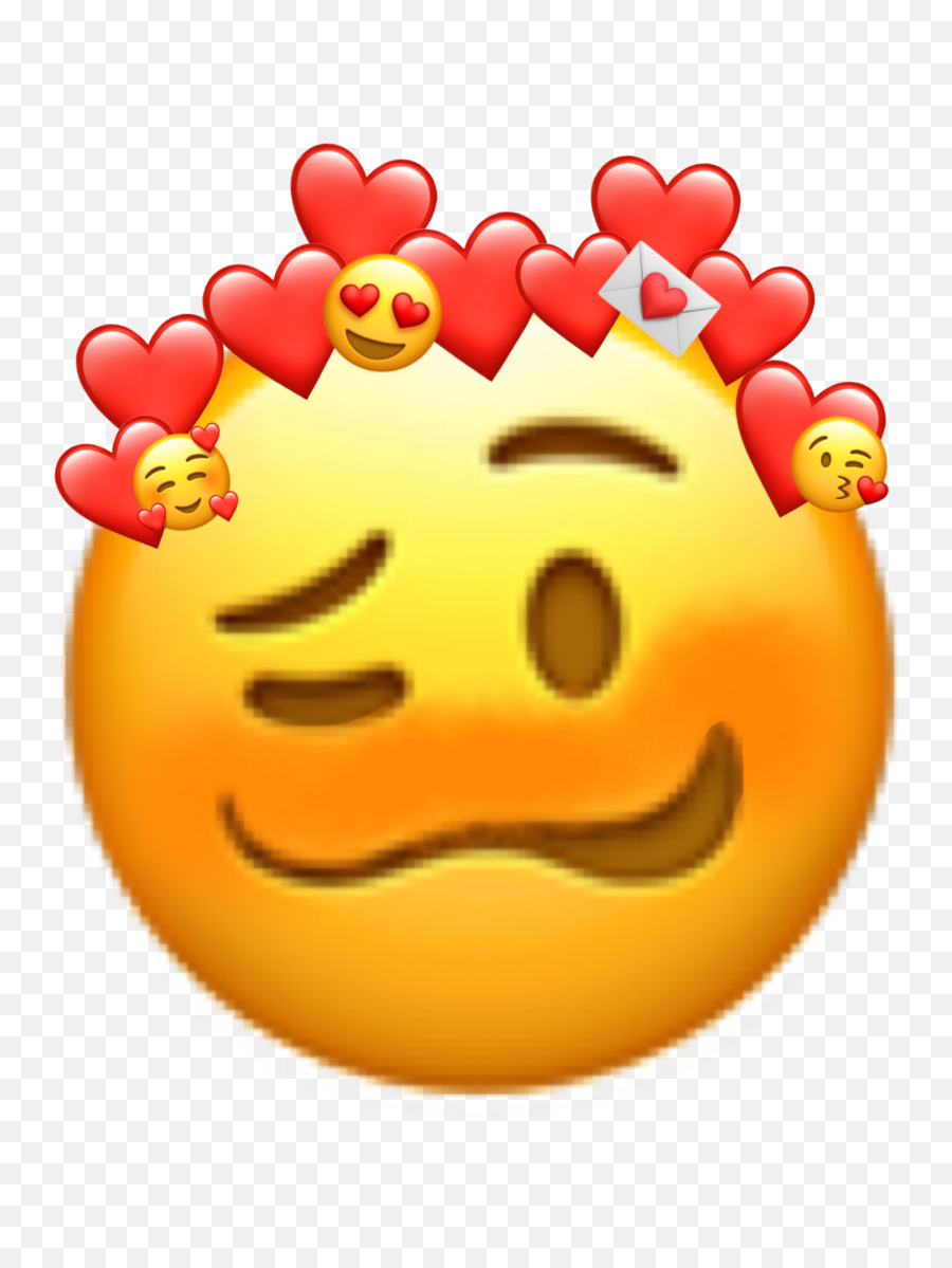 Emoji Lovesick Sticker - Emoji Crowns Png Red,Popcorn Emoji