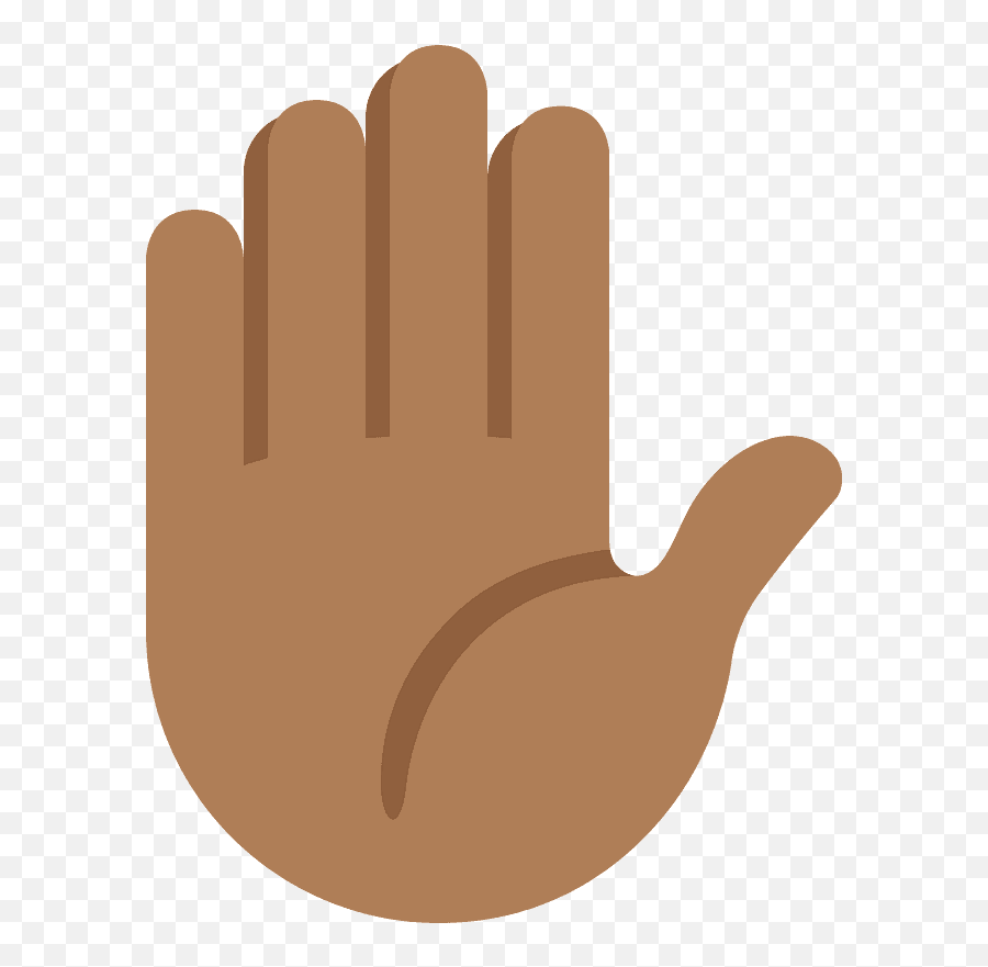 Raised Hand Emoji Clipart - Clip Art Transparent Hand Raised,Fingers Emoji
