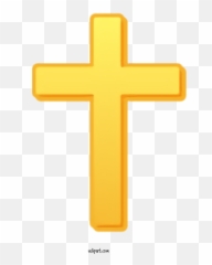 Holidays Religious Item Cross Yellow - Symbol Emoji