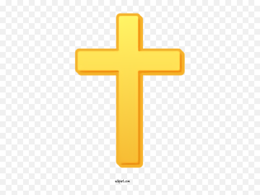 Holidays Religious Item Cross Yellow - Yellow Cross Symbol Emoji,Crucifix Emoji