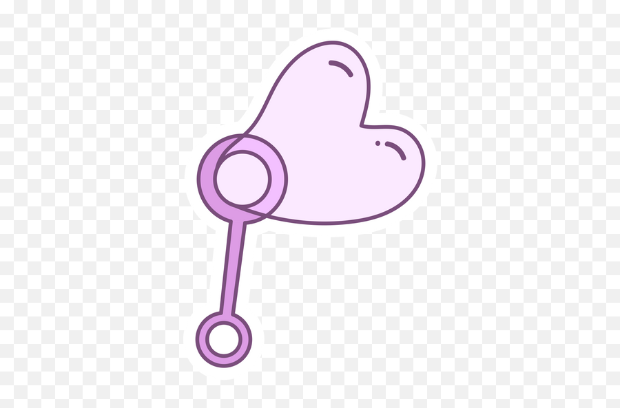 Purple Heart Soap Bubble Sticker - Sticker Mania Girly Emoji,Emoji Soap