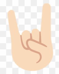 Light Skin Tone Emoji - Mano De Rock Emoji,Rock Hand Sign Emoji