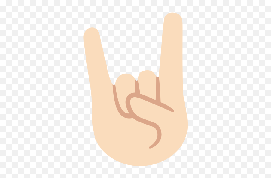 Light Skin Tone Emoji - Mano De Rock Emoji,Rock Hand Sign Emoji