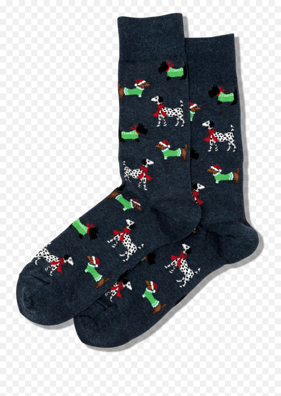 Mens Christmas Dogs Crew Socks - Sock Emoji,Scottie Dog Emoji