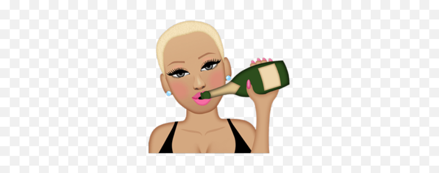 Amber Rose - Cartoon Emoji,Kim K Emoji