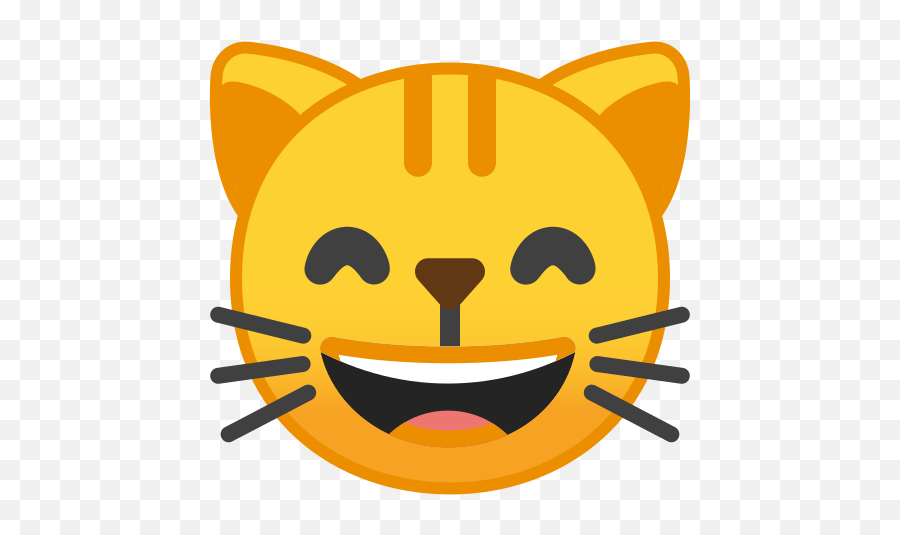 Grinning Cat With Smiling Eyes Emoji - Smiley Cat Emoji,Grinning Emoji