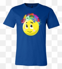 Cute Face Emojis Flowery Crown T Shirt - Halloween Designs For Teachers