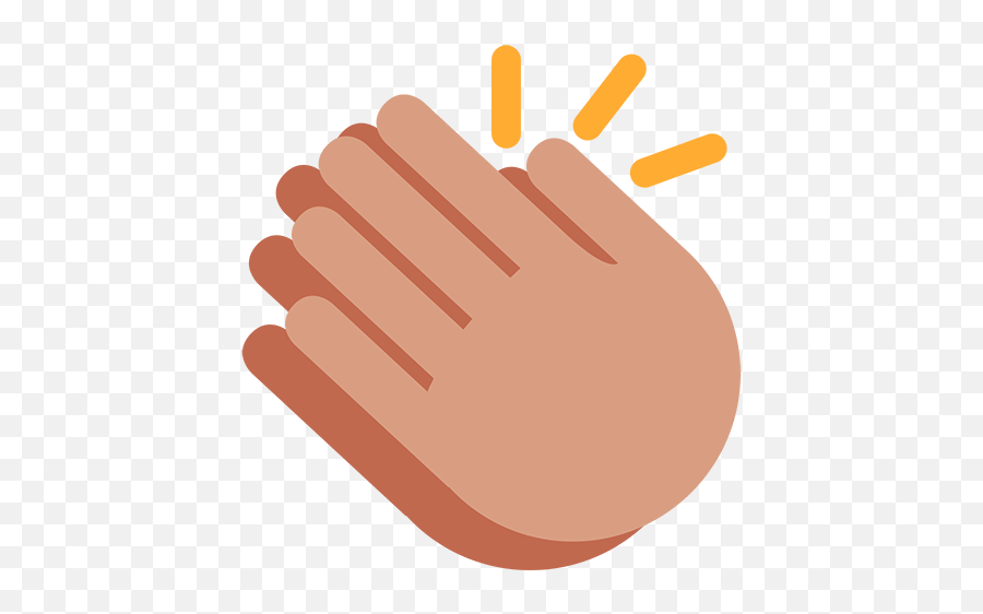 Clapping Hands Emoji Clipart - Clap Png,Hand Emoji