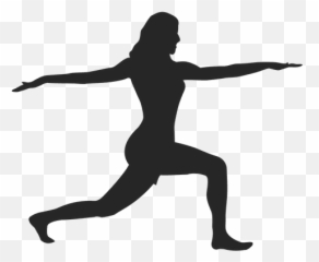 Female Doing Yoga 1 - Warrior Pose Silhouette Emoji