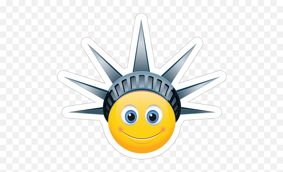 Cute Lady Liberty Emoji Sticker - New York Emoji,Sunflower Emoji