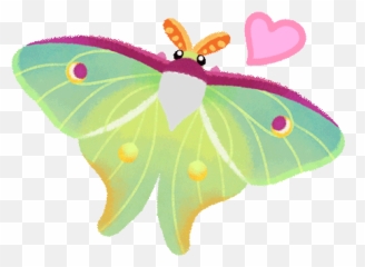 Love Hearts Gif - Polilla De Luna Animada Emoji