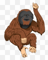 Free Gorilla Cartoon Png Download - Orangutan Clip Art Emoji