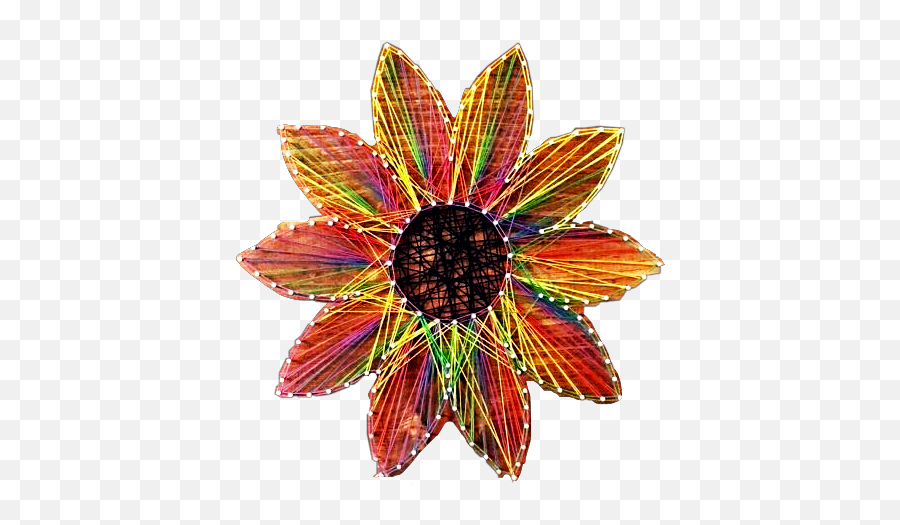 Flower Yarn Vibranteffect Colorful Diy - Nail String Art Flowers Emoji,Yarn Emoji