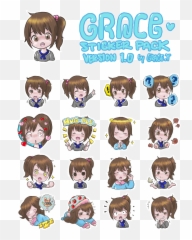 Personalized Emoticons Stamps or Stickers by GraceGit - Cartoon Emoji