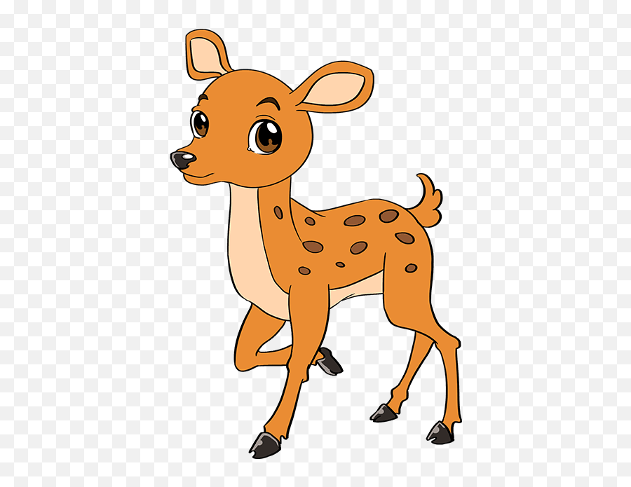 Baby Deer - Kid Easy Deer Drawing Emoji,Buck Deer Emoji