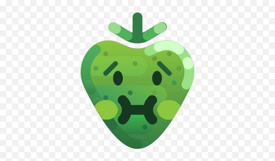 Emoji Nauseated Sick Strawberry Icon - Free Download Fresh,Green Apple Emoji