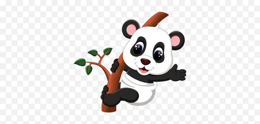 Download Baby Panda Png Photo - Panda Climbing Tree Clipart Baby Panda Cartoon Png Emoji,Climbing Emoji