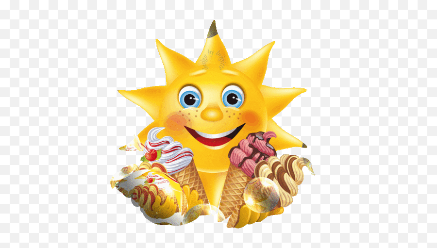 Colorful Cartoon Vector Free Download Emoji,Ice Cream Sun Emoji